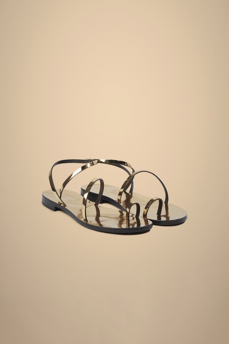 Gold flat sandal