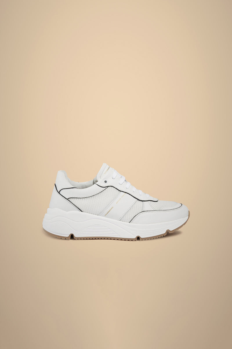 Running lace-up blanco
