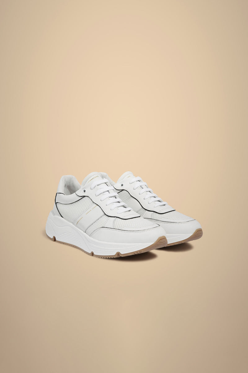 Running lace-up blanco