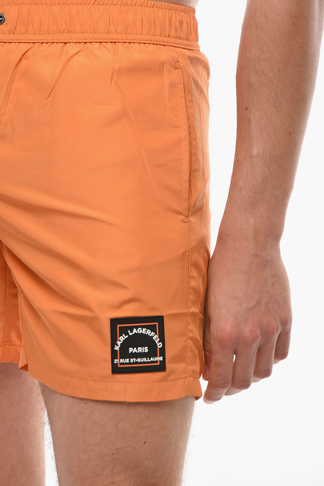 Rue st-guillame einfarbig 3-pocket orange boxer schwimmanzug