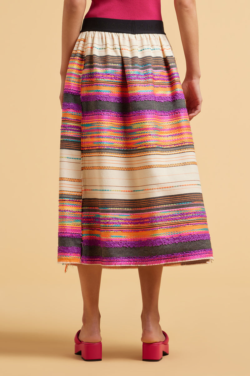 Multicolor streetcar skirt