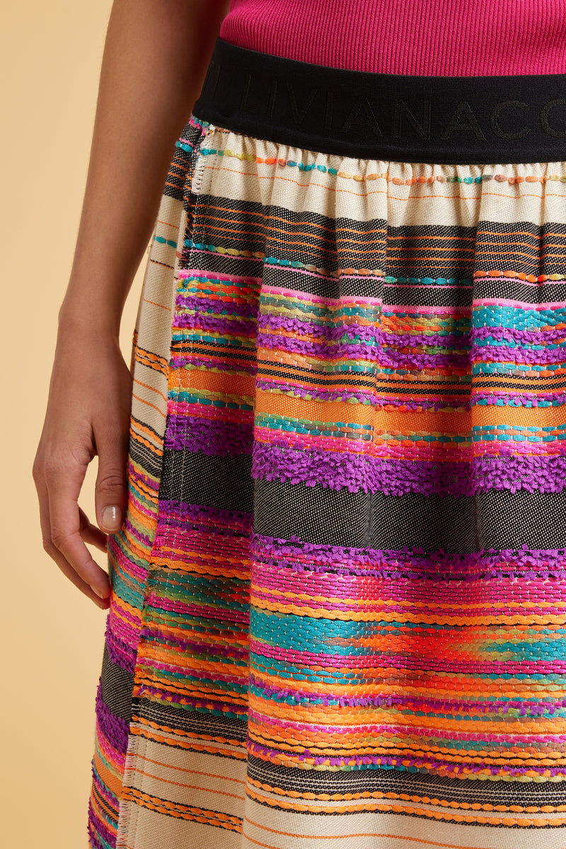 Multicolor streetcar skirt