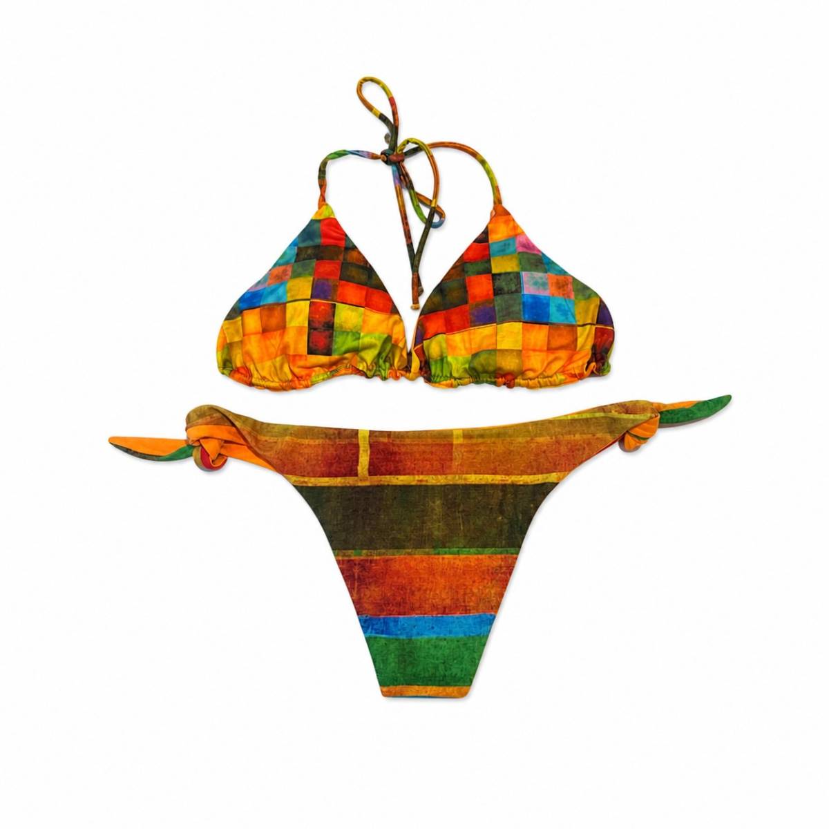 Acquadicocco | BIKINI FASCIA SCACCHI  80% PA 20% EA .