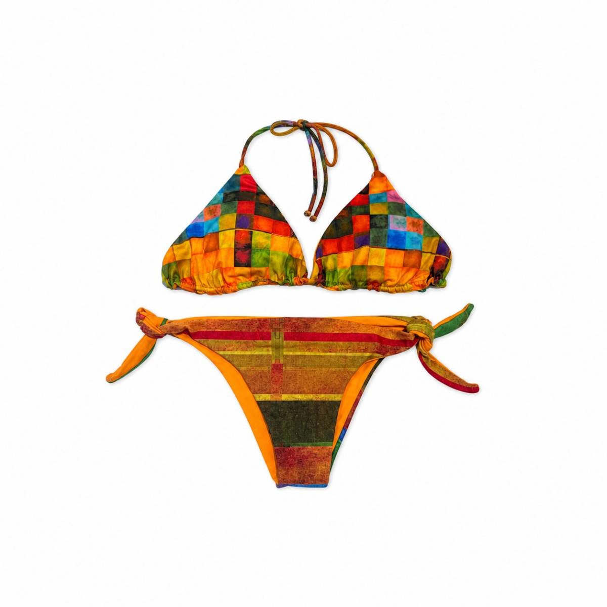 Acquadicocco | BIKINI FASCIA SCACCHI  80% PA 20% EA .