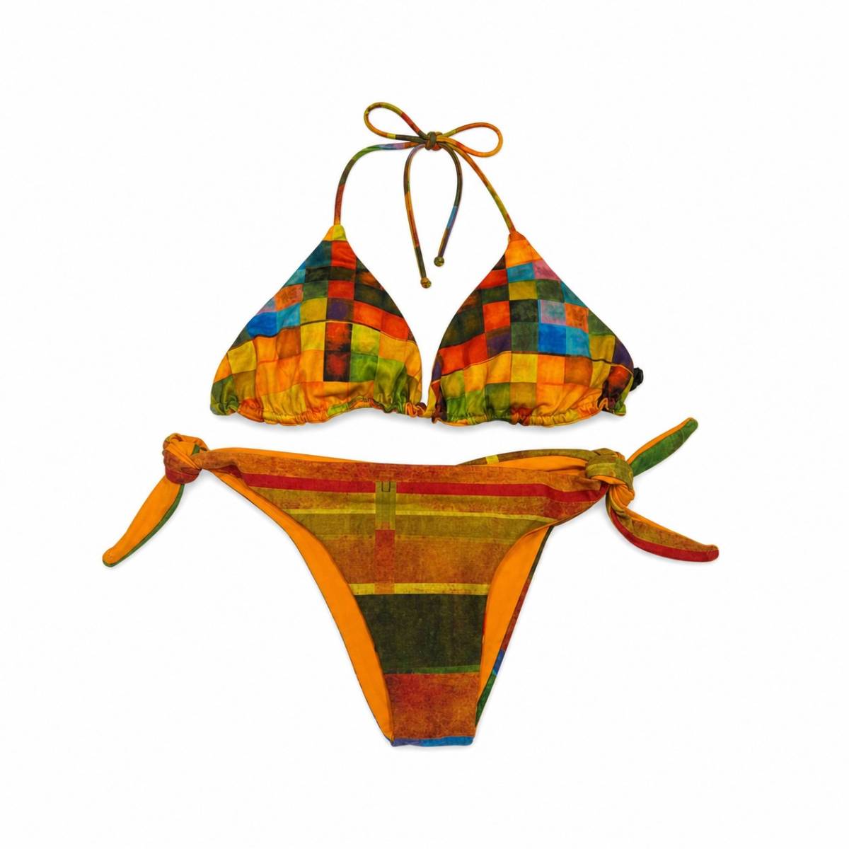 Acquadicocco | BIKINI FASCIA SCACCHI  80% PA 20% EA .