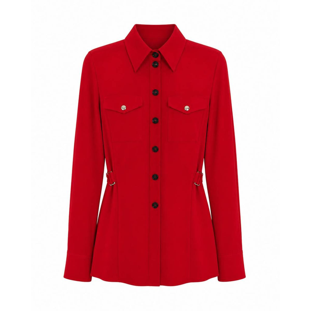 BCBG | POPPY RED BLAZER SHIRT