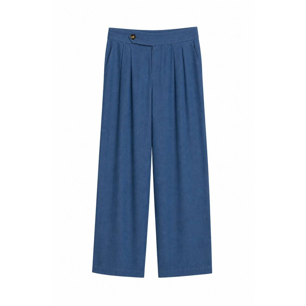 Emma & Gaia | Pantaloni Doppia Pince Denim Medio