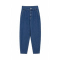 Emma & Gaia | PANTALONE COCOON CON BASCHINA Denim Scuro