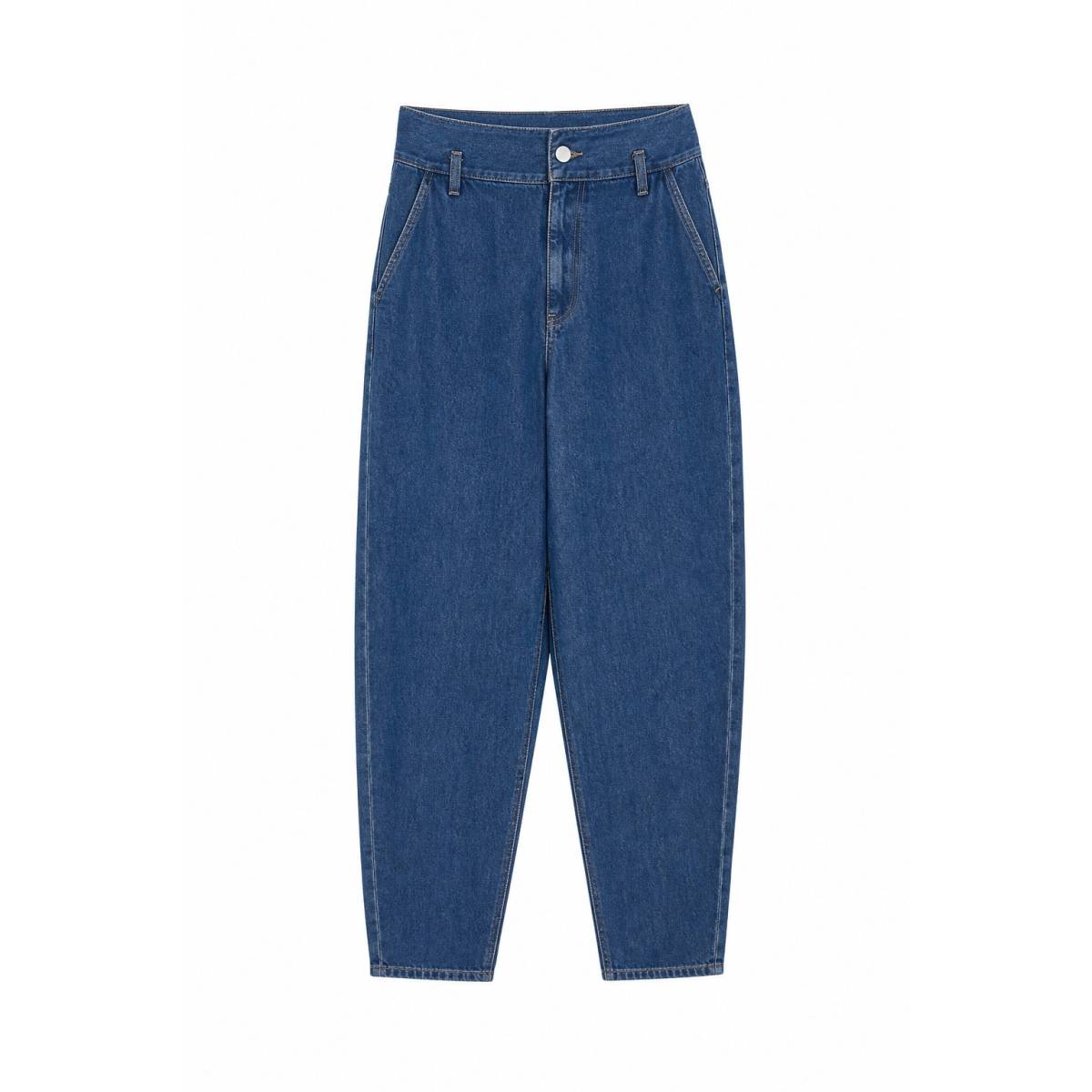 Emma & Gaia | PANTALONE COCOON CON BASCHINA Denim Scuro