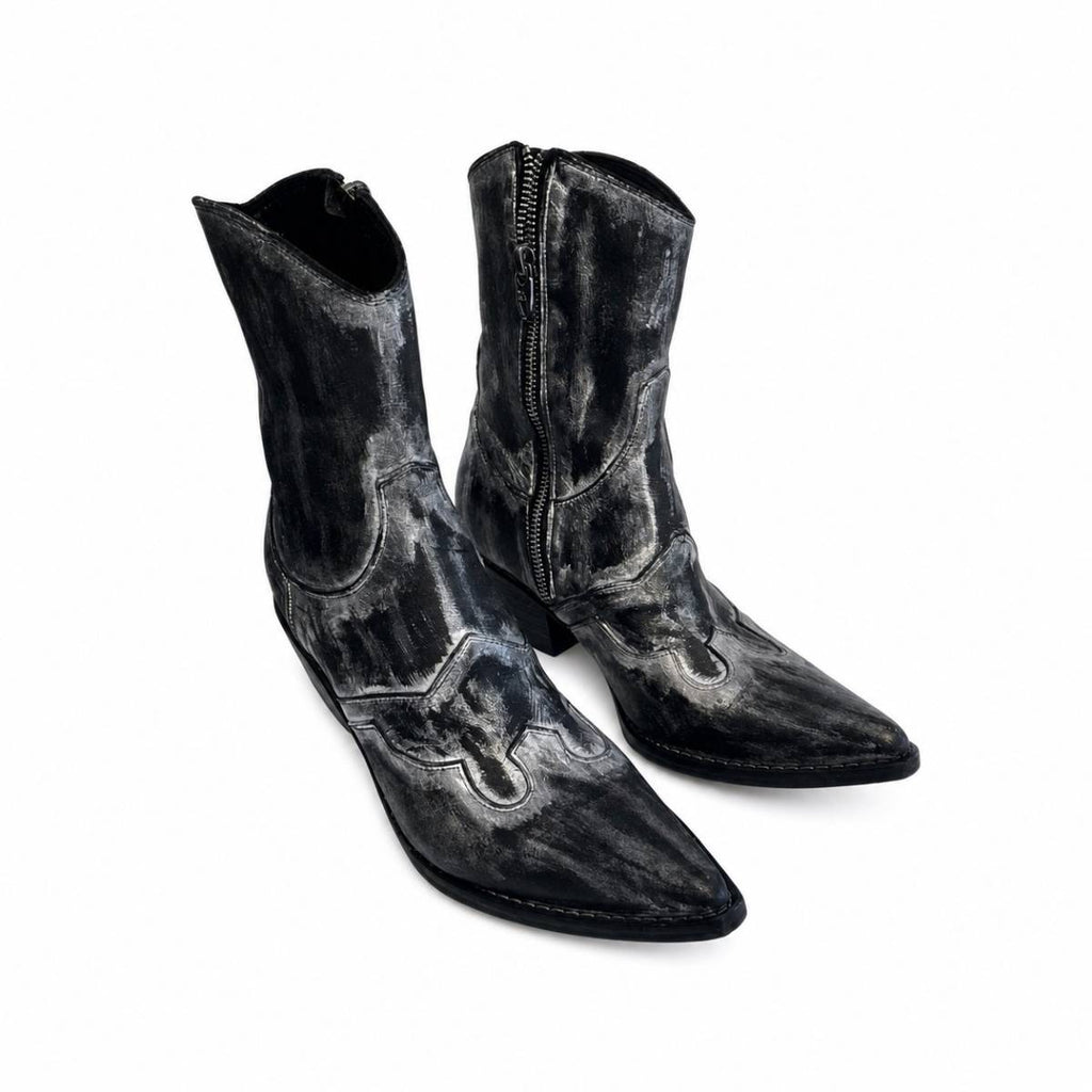 Fauzian Jeunesse | Silver Leather Boot