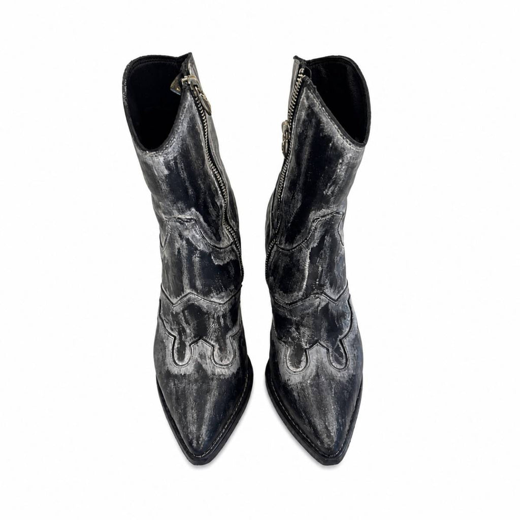 Fauzian Jeunesse | Silver Leather Boot