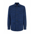 Glanshirt | Fake-Indigo-Jacquard-Medium Blue MEDIUM-BLUE 