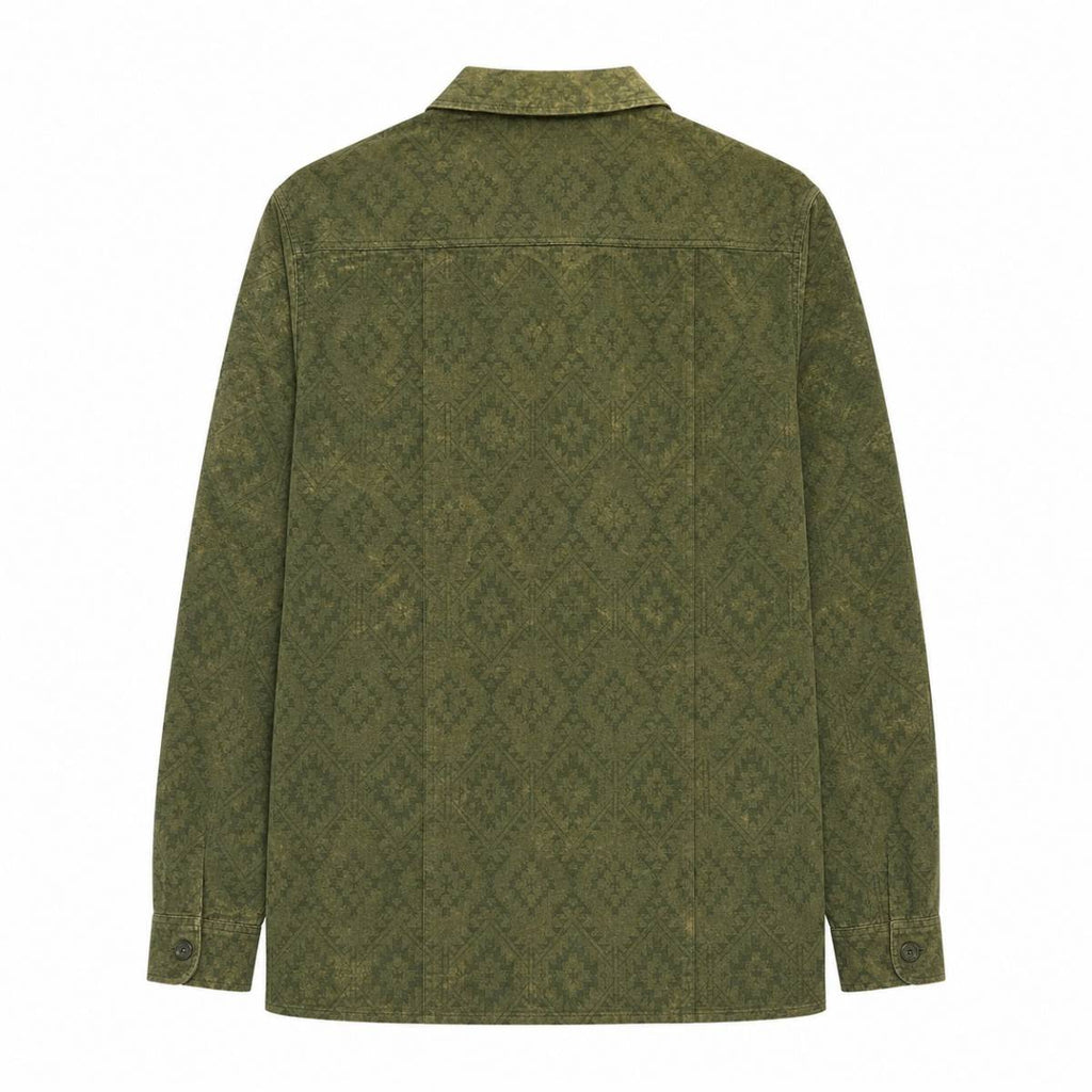 Glanshirt | Tye Dye Fancy Jacquard Verde Marcio Chiaro