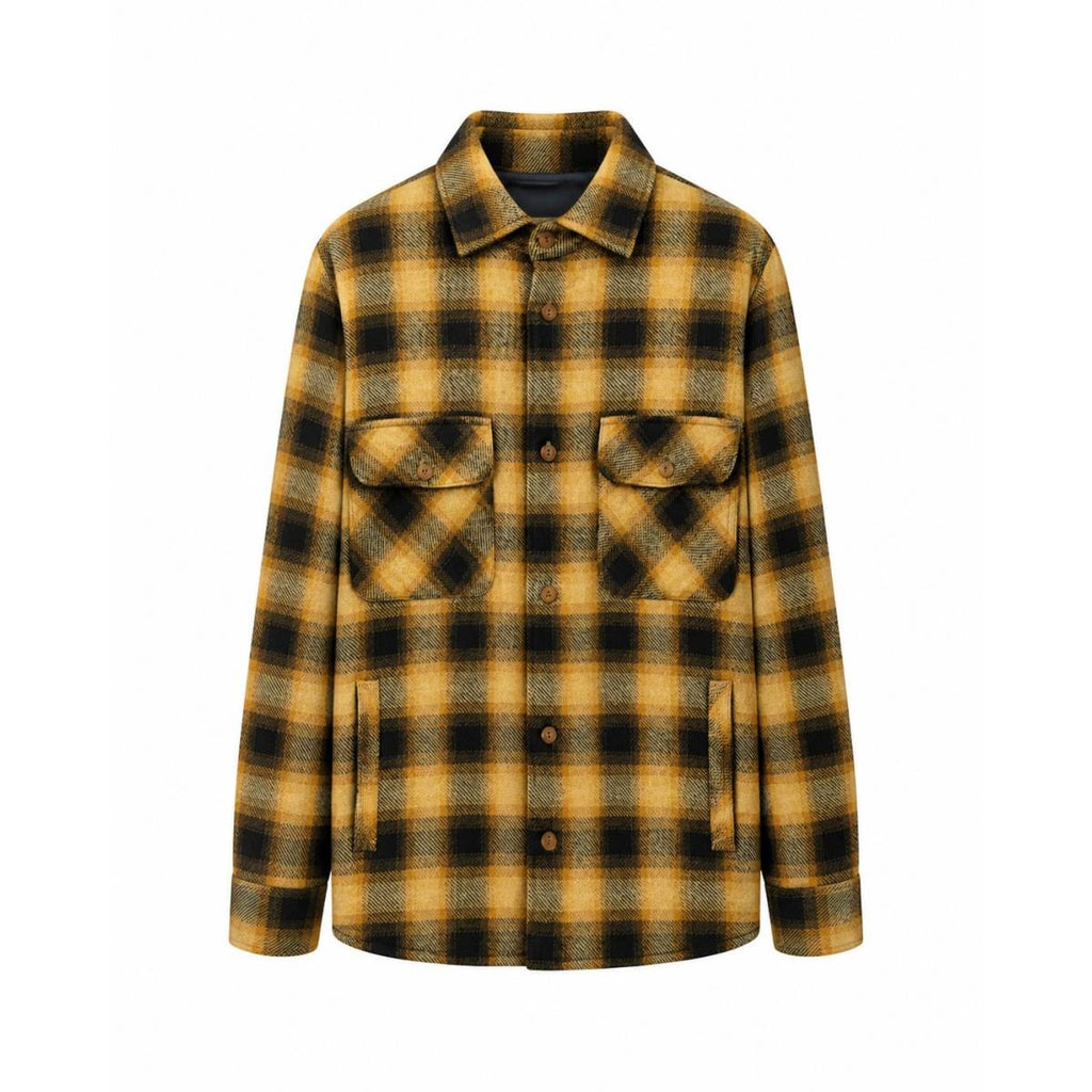 Glanshirt | Heavy-Cotton-Macro-Check-Medium Yellow MEDIUM-YELLOW 