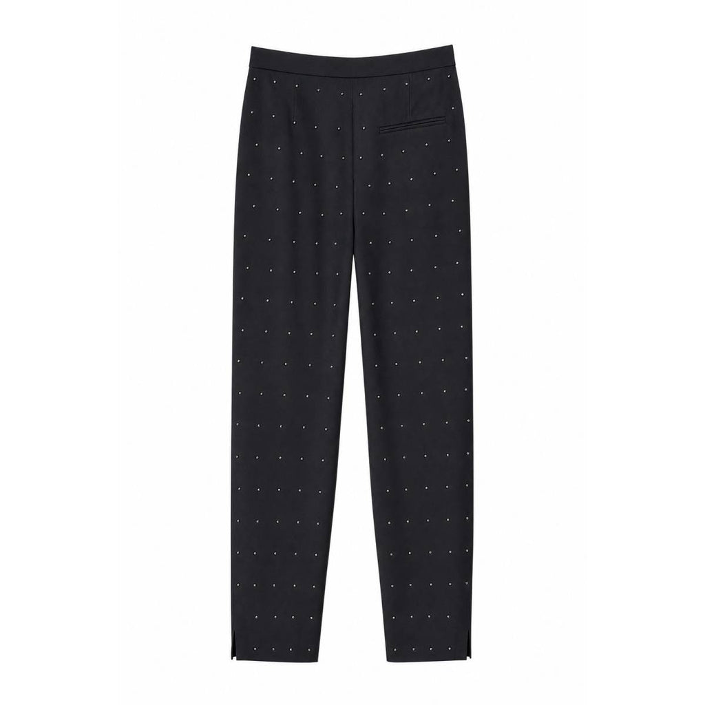Isabelle Blanche | Pantalón con aplicación de tachuelas negras negro 
