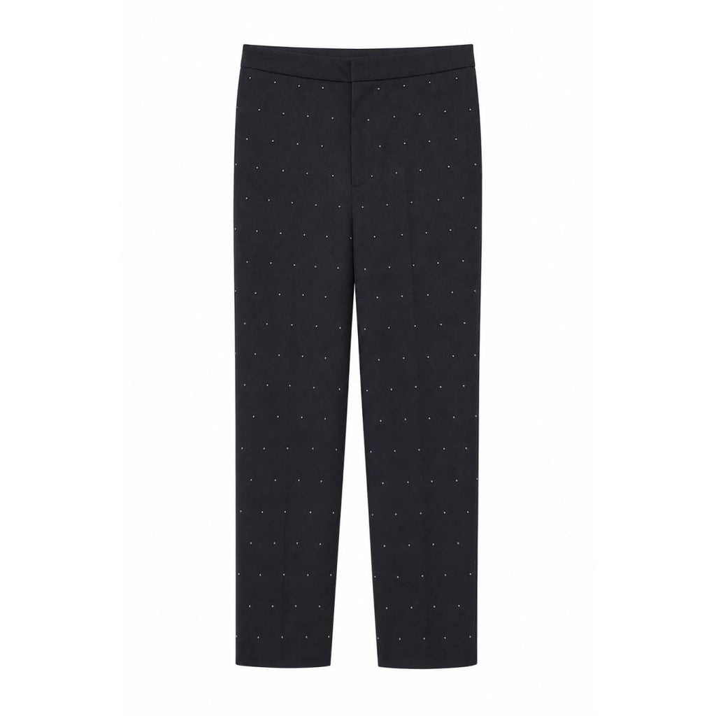 Isabelle Blanche | Pantalón con aplicación de tachuelas negras negro 