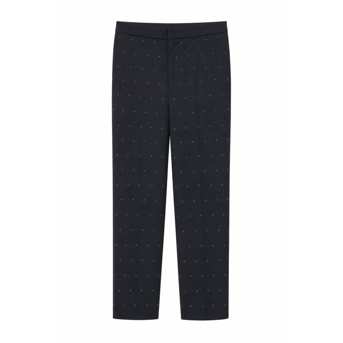 Isabelle Blanche | Pantalón con aplicación de tachuelas negras negro 