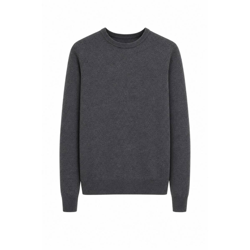 Kangra Cashmere | Girocollo Rasato Grigio In Lana Fumo