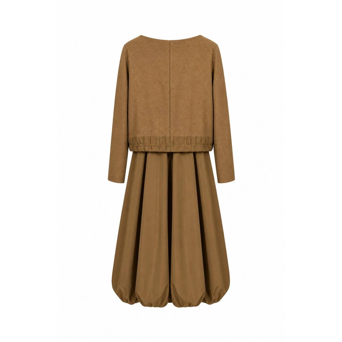 Meimeij | Blusa con vestido topo 