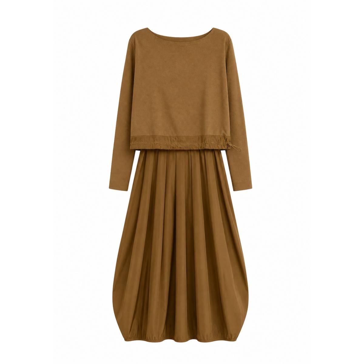 Meimeij | Blusa con vestido topo 