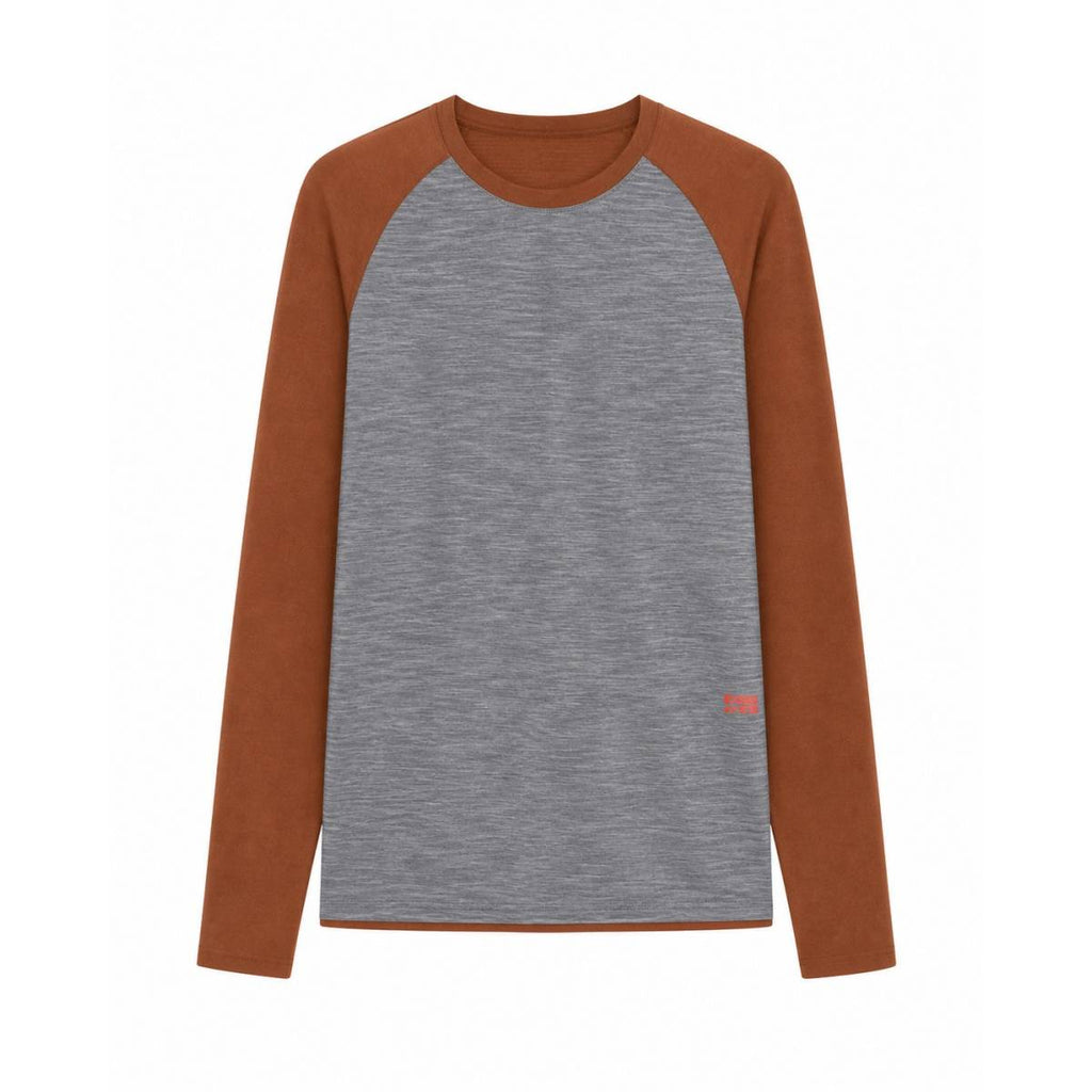 Mons Royale | Temple Tech Ls C-cinnamon/grey Heather