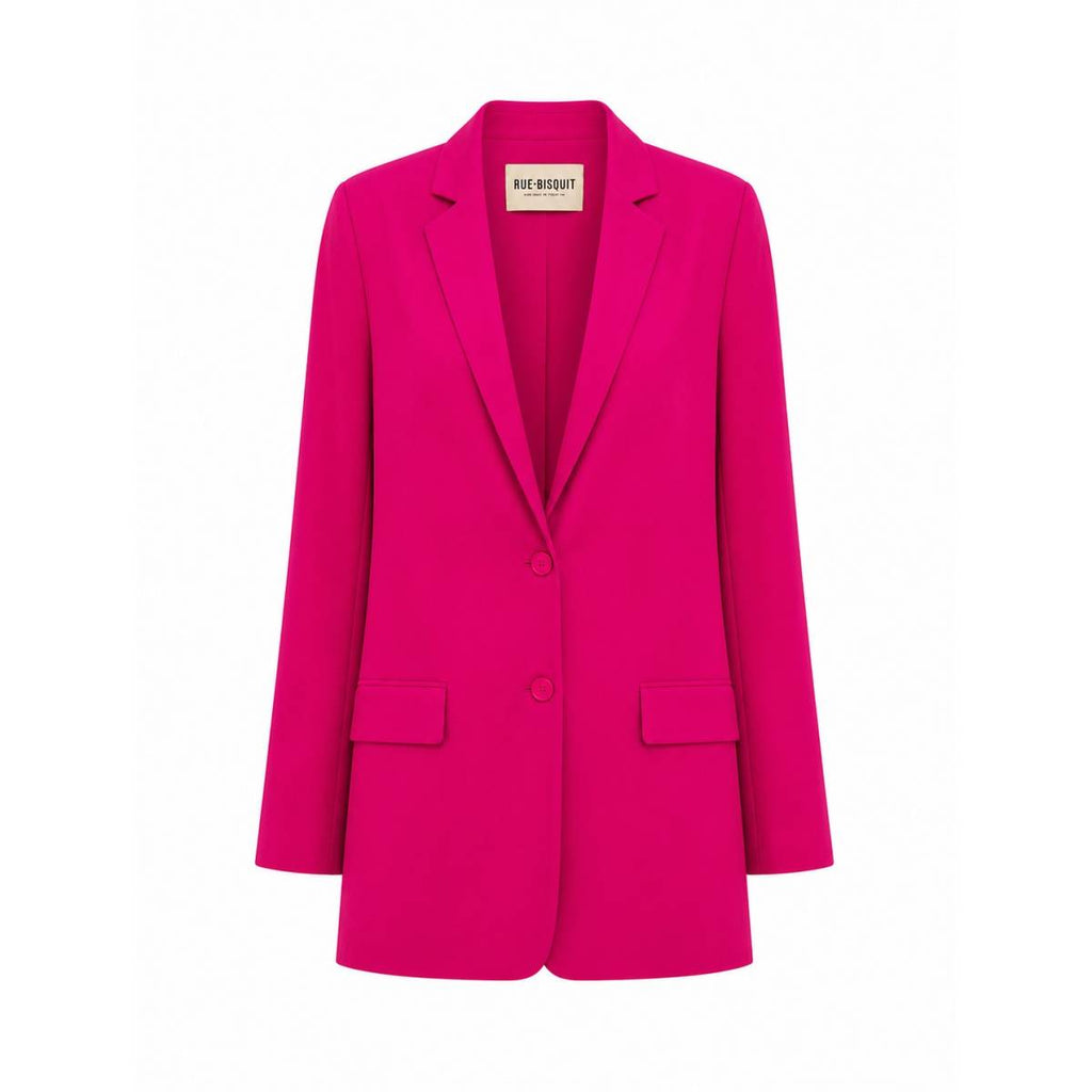 Rue-8isquit | Giacca Over Lino Fucsia
