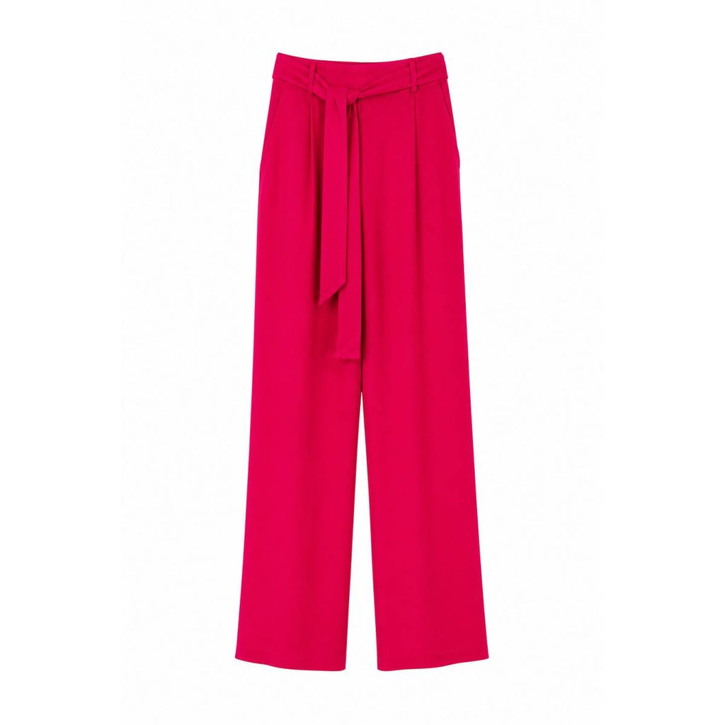 Rue-8isquit | Pantalone Ampio Lino Fucsia