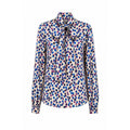 Rue-8isquit | Cyclamen/blue polka dot bow blouse