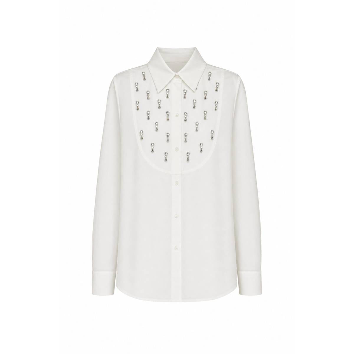 Rue-8isquit | Camicia Plastron Pop Bianco