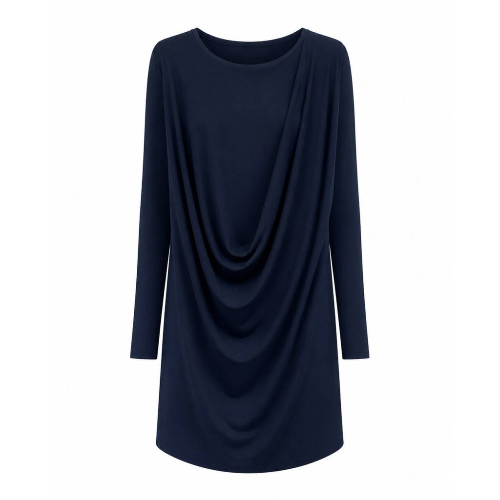 Ruebisquit | Tunichetta Drappeggio Jersey Blu