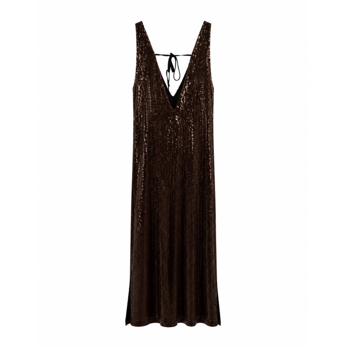 Ruebisquit | Smanicato V Paillettes Marrone