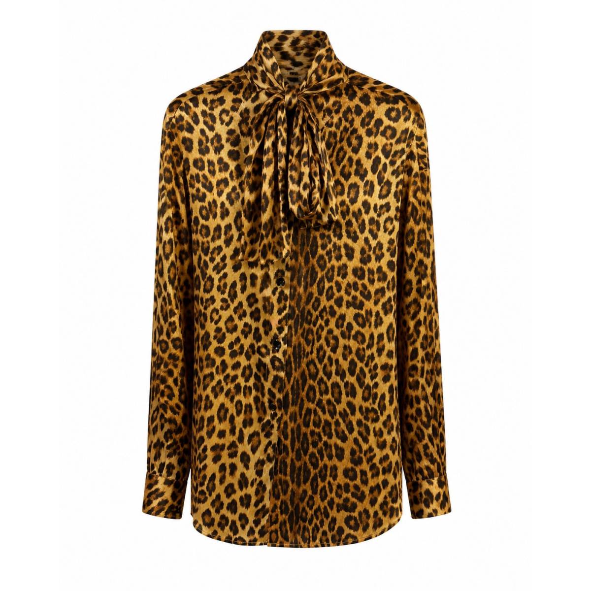 RUEBISQUIT | Chemise à nœud léopard tacheté 