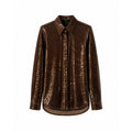 RUEBISQUIT | Chemise à paillettes marron 