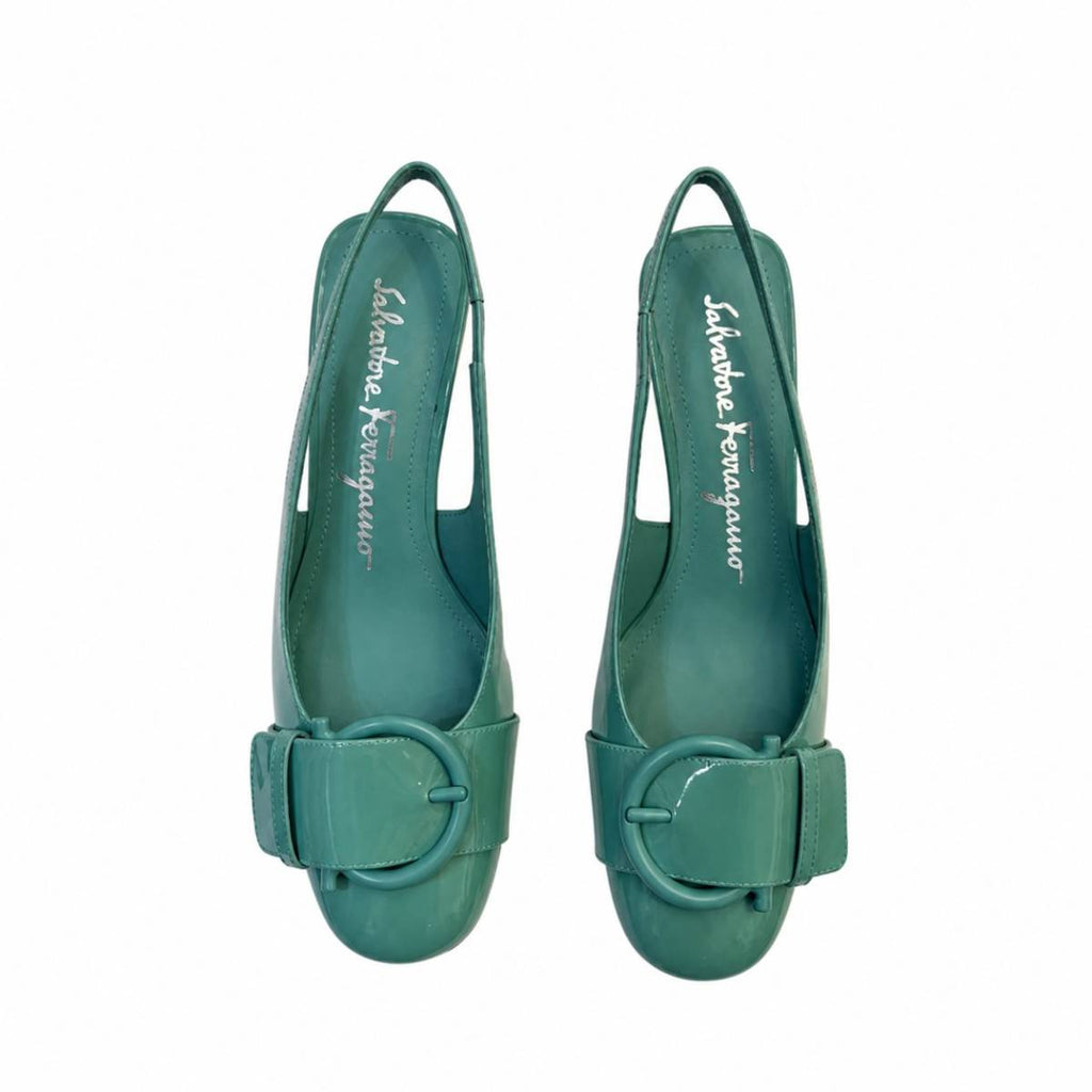 Salvatore Ferragamo | Pump Briget 55 Light Aqua Green