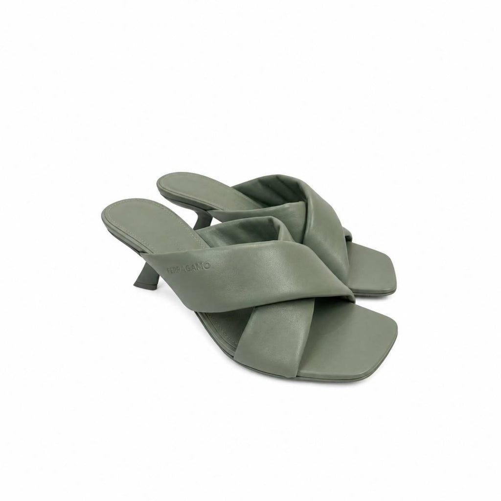 Salvatore Ferragamo | Sandale Aludra 55 vert olive clair 