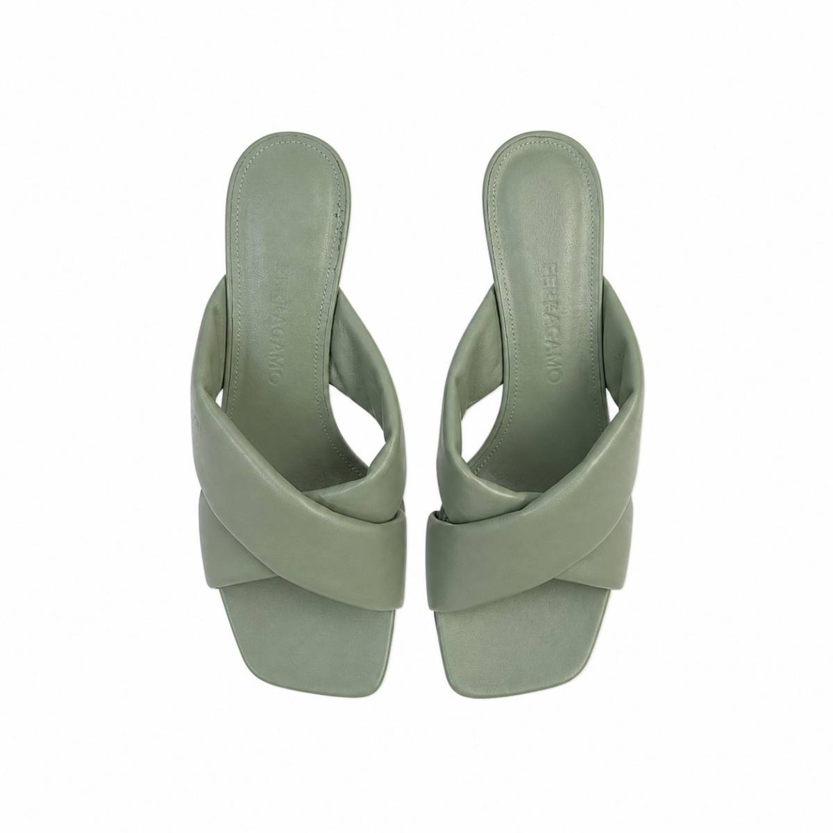 Salvatore Ferragamo | Sandale Aludra 55 vert olive clair 
