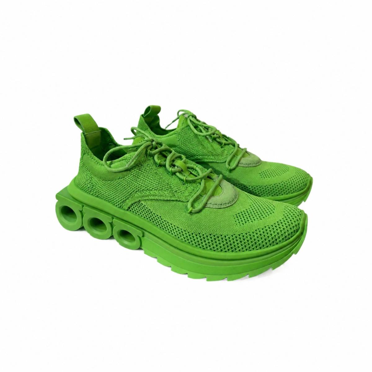 Salvatore Ferragamo | Nima Knit 1 Sneaker Lt Olive Green 