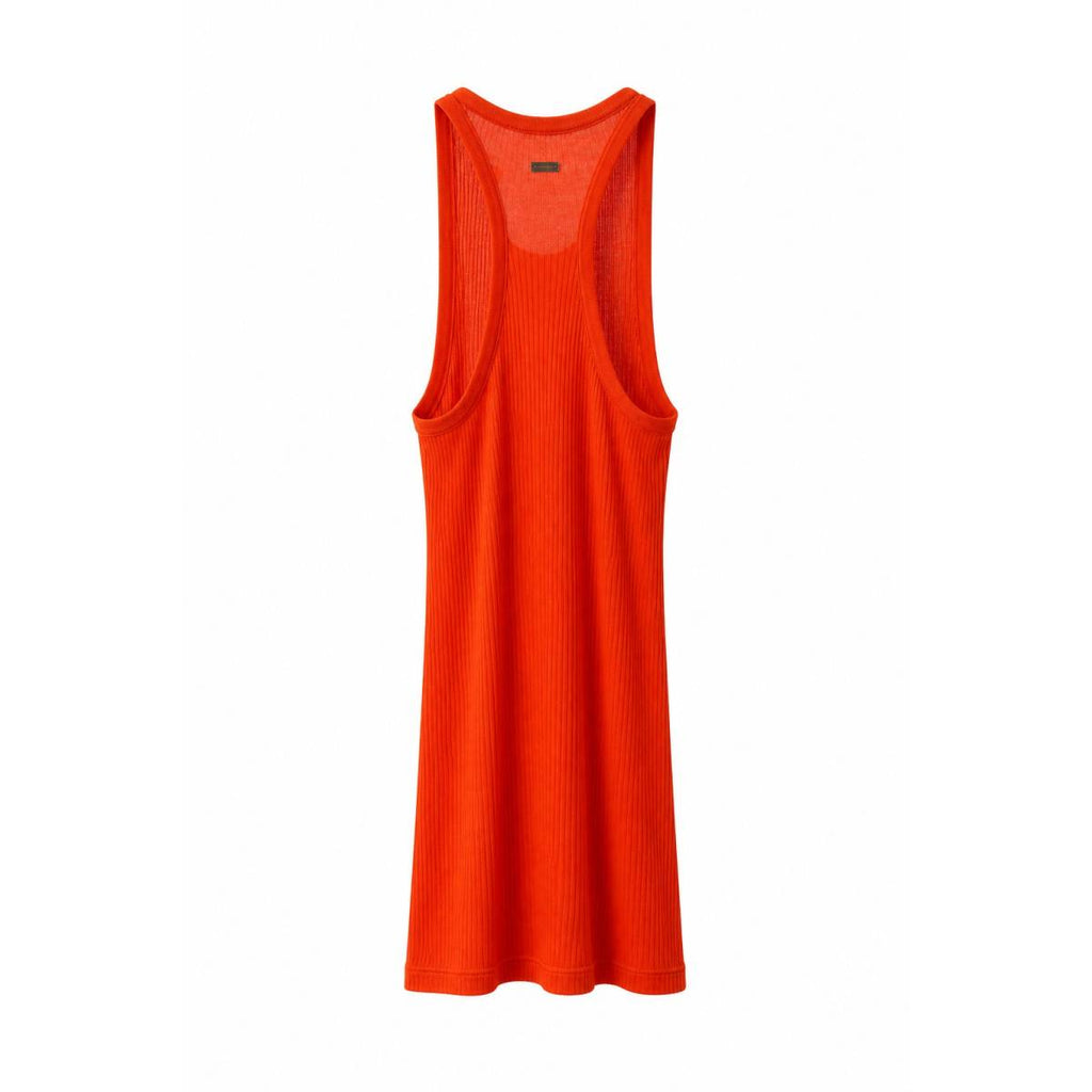 Salvatore Ferragamo | Jersey de seda cupro canalé rojo 
