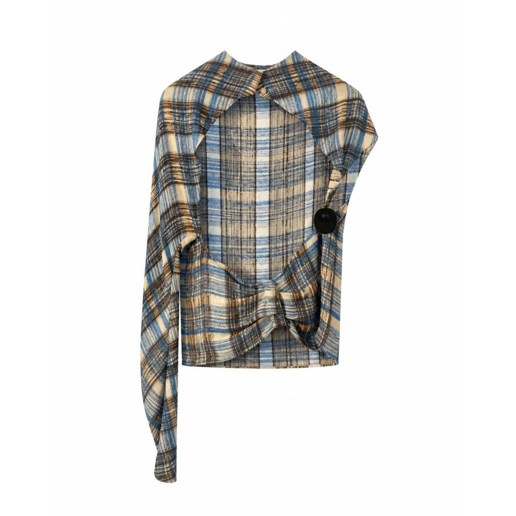Salvatore Ferragamo | Hemd August Check Jacquard Sable' Bone 