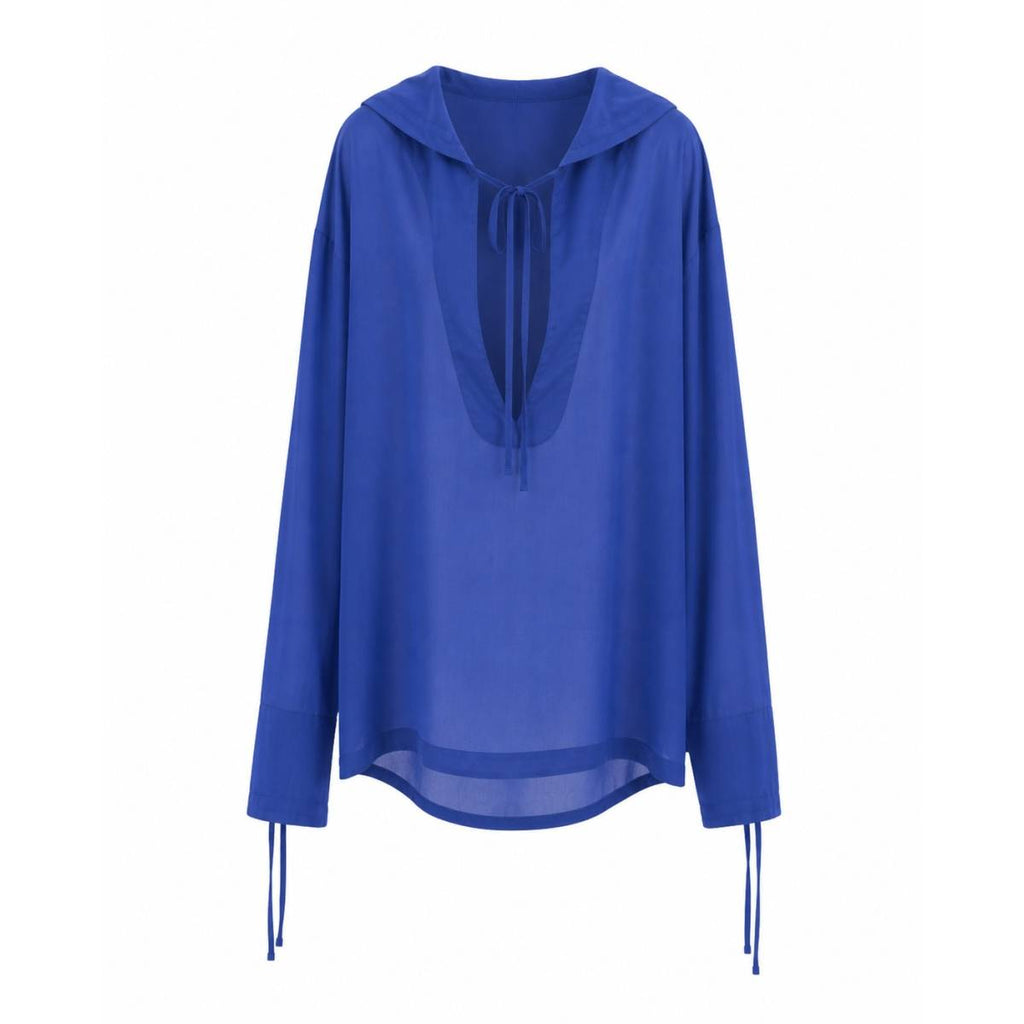 Salvatore Ferragamo | Silk Nylon Organza Outerwear Bluette 