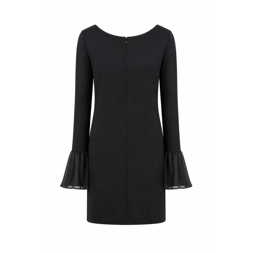 Staud | Schwarzes Mini-Kleid aus Viskosemischung Black/navy 