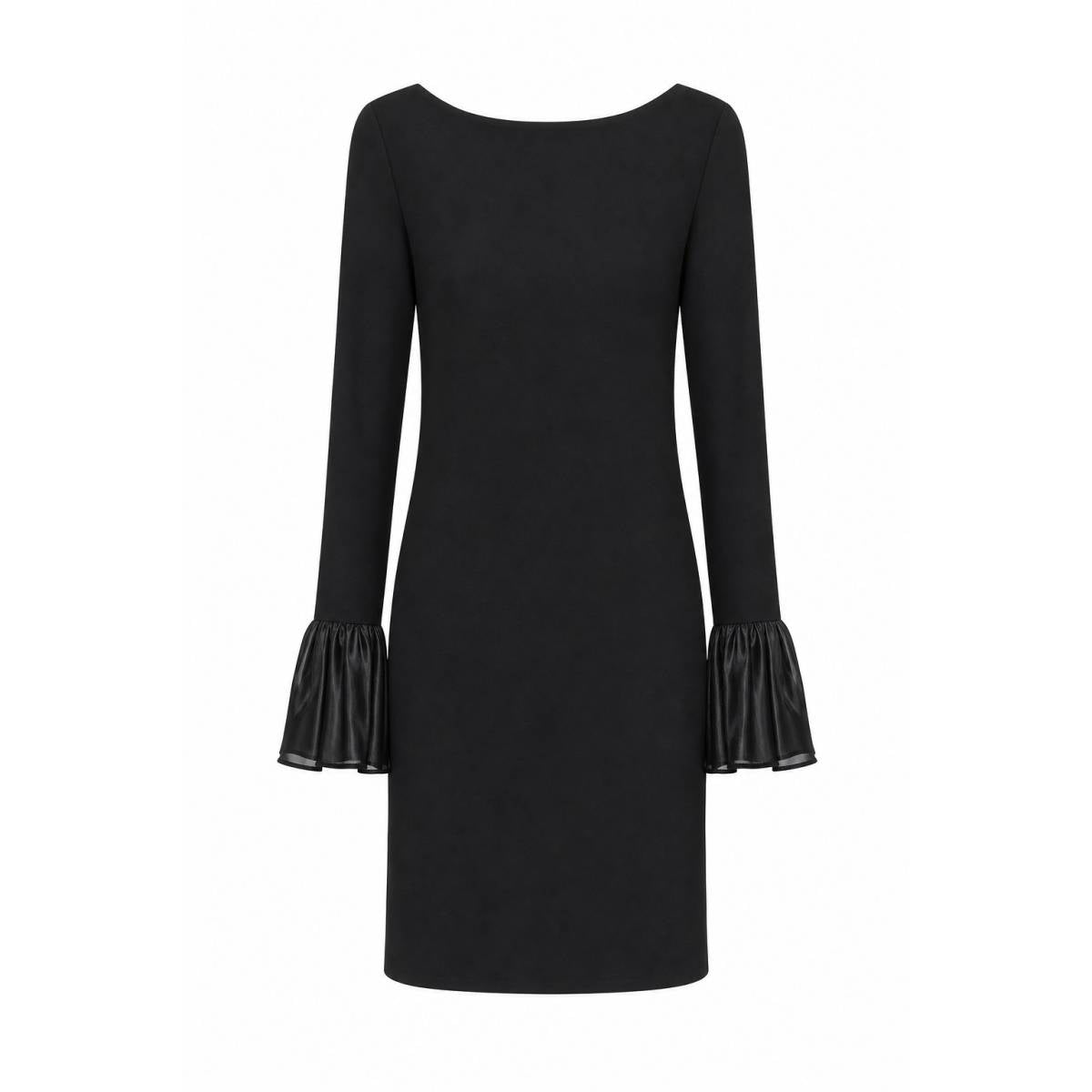 Staud | Schwarzes Mini-Kleid aus Viskosemischung Black/navy 