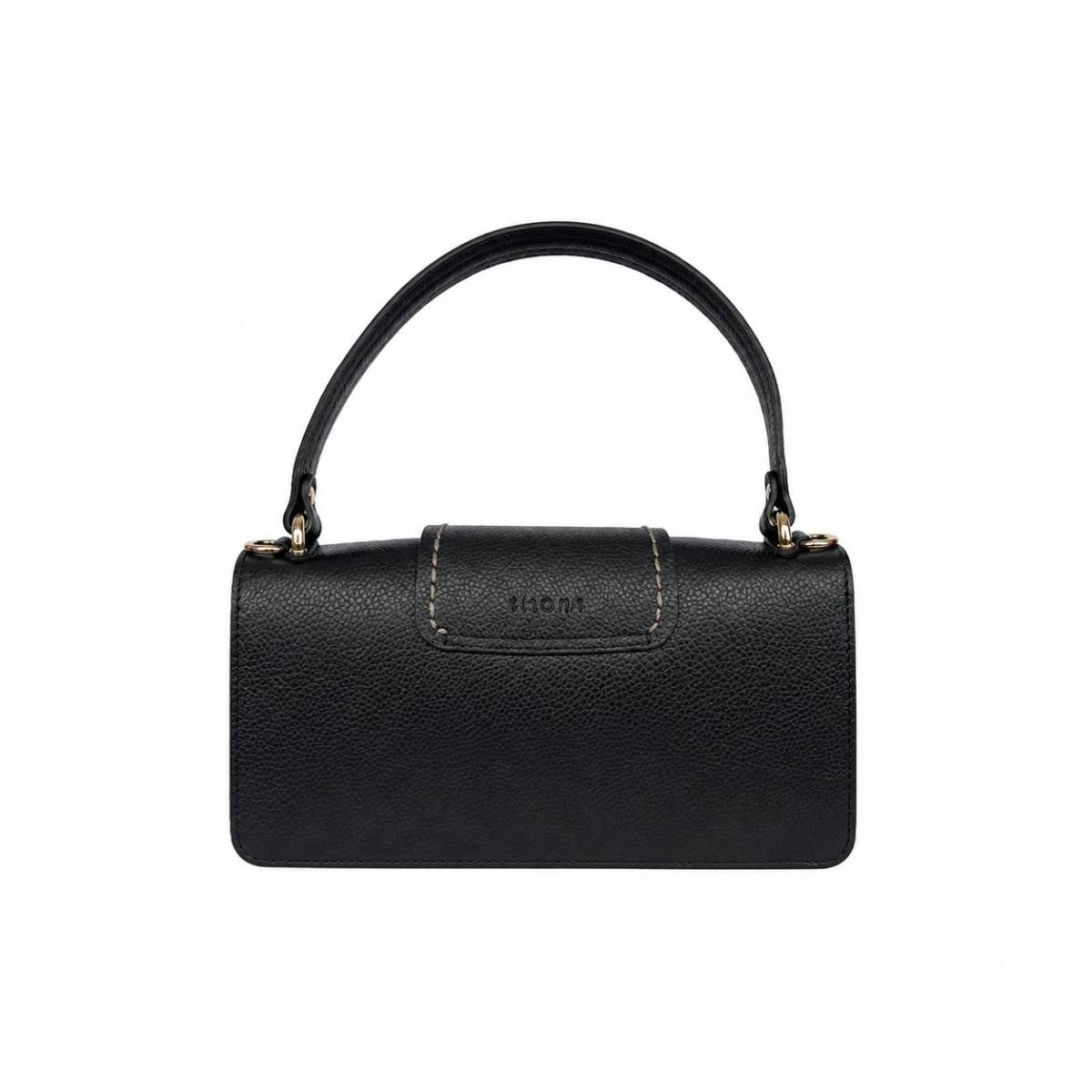 Mink' | Black leather bag