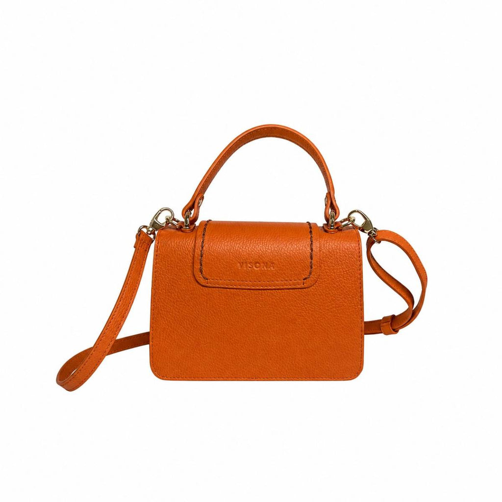 Mink' | Papaya leather bag