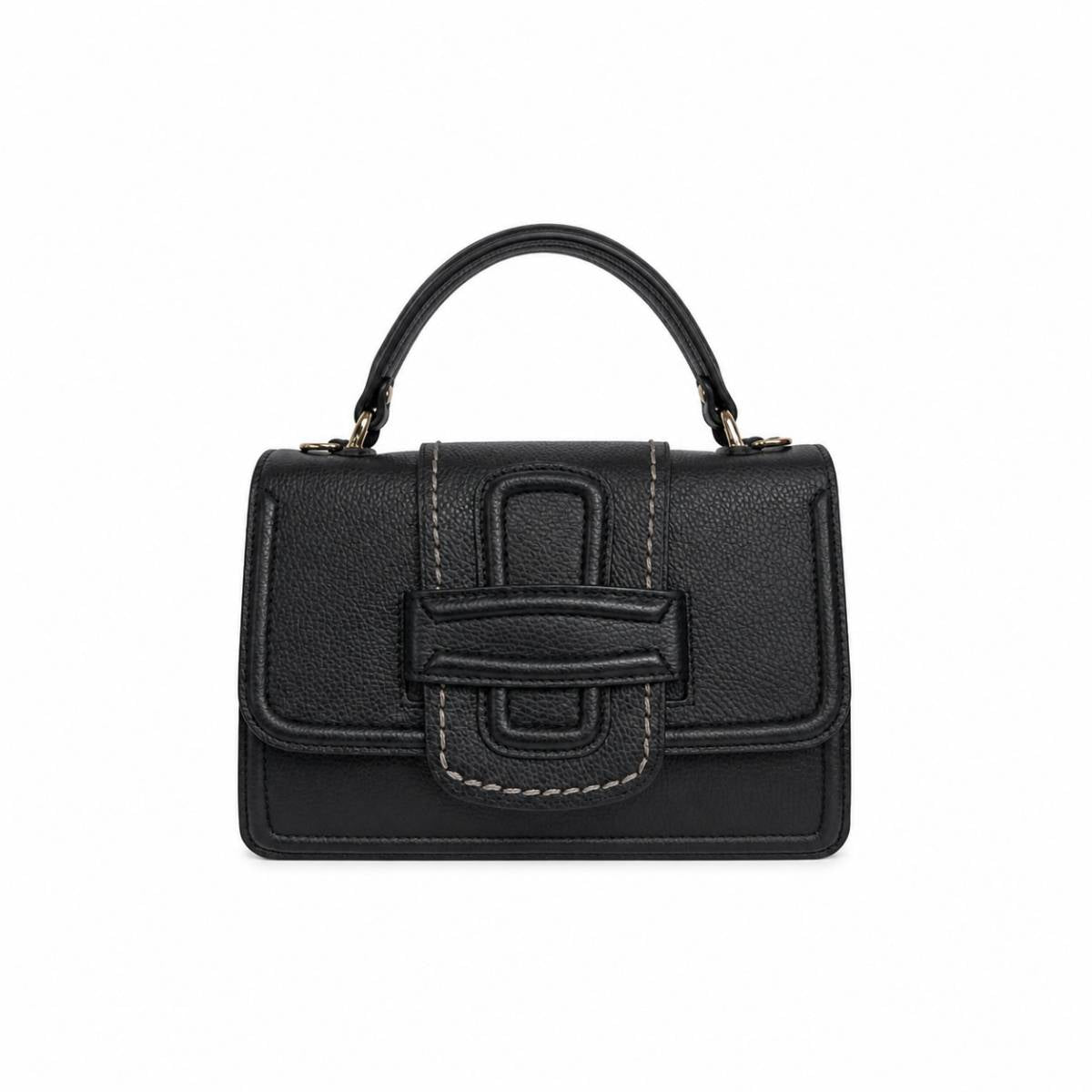 Mink' | Black leather bag