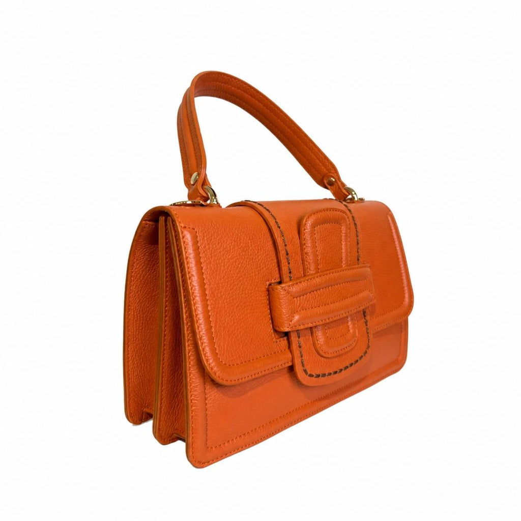 Mink' | Papaya leather bag