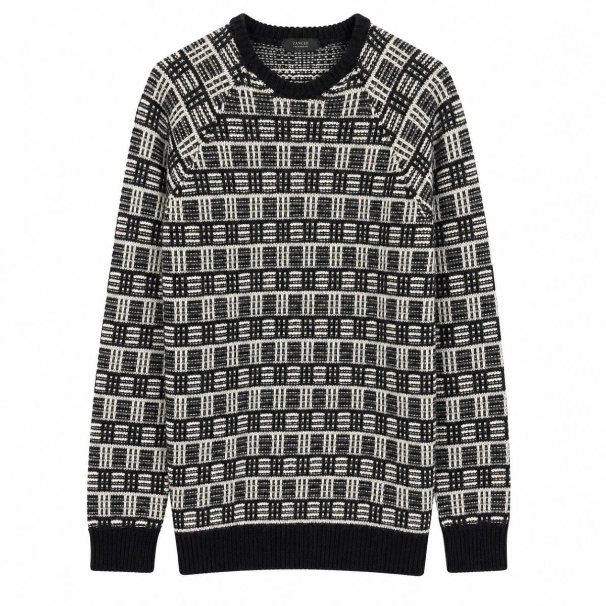 Zanone | Maglieria Blu Scuro/latte