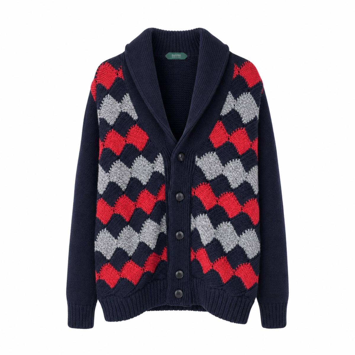 Zanone | Maglieria Blu/grigio/rosso